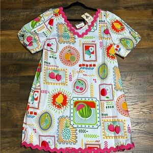 Easel Women's Mini Dress with Pink and Multicolor Patterns